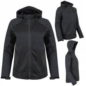 KURTKA MĘSKA SOFTSHELL WIATROODPORNA WODOODPORNA TPU PRZEJŚCIOWA CZARNA S