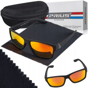 OKULARY PRZECIWSŁONECZNE POLARYZACYJNE PRIUS UV400 ROWEROWE SPORTOWE Z ETUI