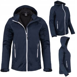 KURTKA SOFTSHELL DAMSKA KAPTUR WODOODPORNA WIATRÓWKA TPU PRZEJŚCIOWA XL