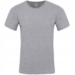 KOSZULKA MĘSKA BLUZKA T-SHIRT BAWEŁNA SZARA S