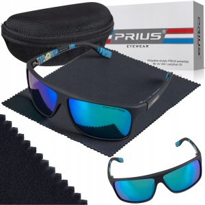 OKULARY PRZECIWSŁONECZNE POLARYZACYJNE PRIUS LUSTRZANE UV400 SPORTOWE ETUI